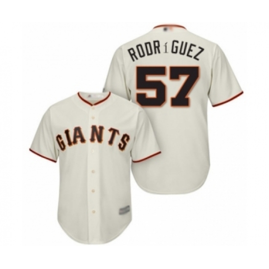 Youth San Francisco Giants #57 Dereck Rodriguez Authentic Cream Home Cool Base Baseball Player Jersey - Ujersey