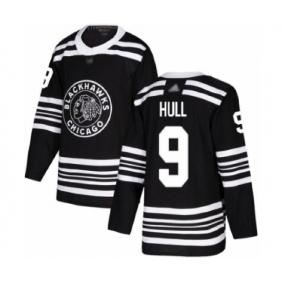Youth Chicago Blackhawks #9 Bobby Hull Authentic Black Alternate Hockey Jersey - Ujersey