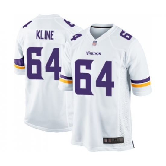 Men's Minnesota Vikings #64 Josh Kline Game White Football Jersey - Ujersey