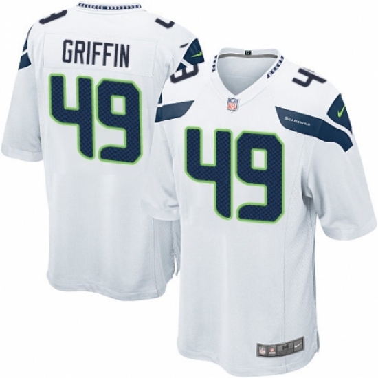 Men's Nike Seattle Seahawks #49 Shaquem Griffin Game White NFL Jersey - Ujersey