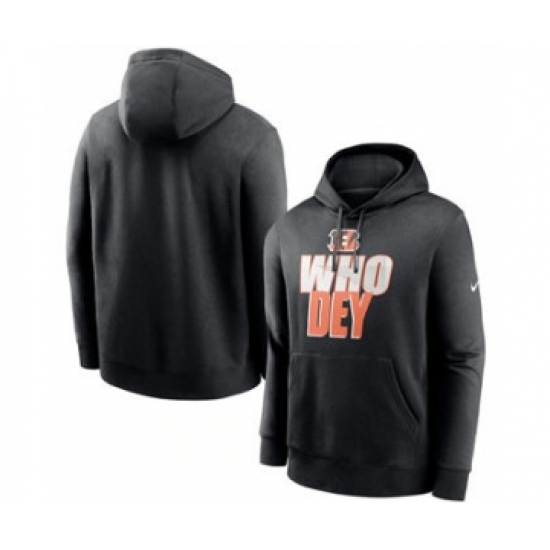 Men's Cincinnati Bengals Black Fan Gear Local Club Pullover Hoodie - Ujersey