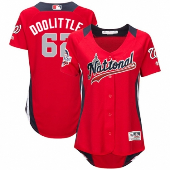 Women's Majestic Washington Nationals #62 Sean Doolittle Game Red National League 2018 MLB All-Star MLB Jersey - Ujersey