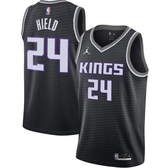 Men's Sacramento Kings #24 Buddy Hield Jordan Brand Black 2020-21 Swingman Jersey - Ujersey