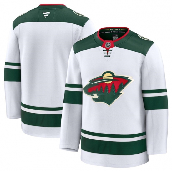 Men's Minnesota Wild Blank White 2024-25 Away Stitched Hockey Jersey - Ujersey