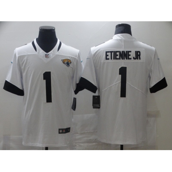 Men's Jacksonville Jaguars #1 Travis Etienne Jr. White Nike 2021 Alternate Limited Jersey - Ujersey