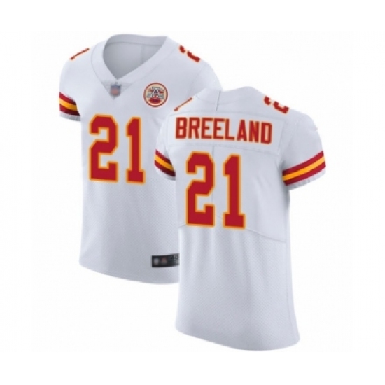 Men's Kansas City Chiefs #21 Bashaud Breeland White Vapor Untouchable Elite Player Football Jersey - Ujersey