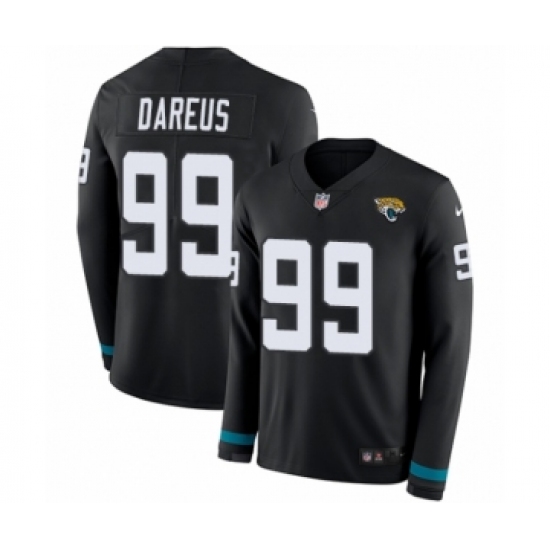 Youth Nike Jacksonville Jaguars #99 Marcell Dareus Limited Black Therma Long Sleeve NFL Jersey - Ujersey