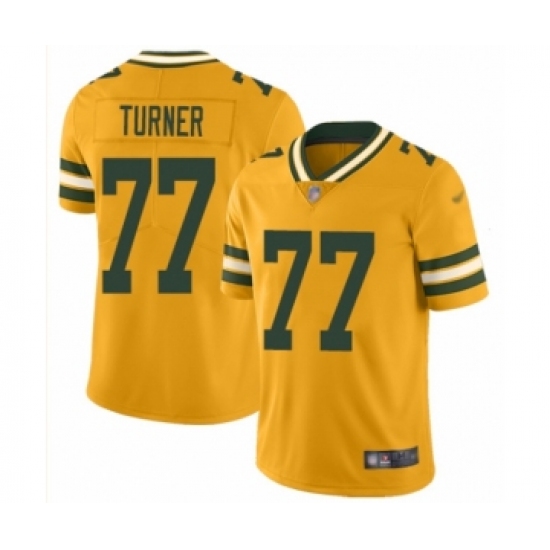 Women's Green Bay Packers #77 Billy Turner Limited Gold Inverted Legend Football Jersey - Ujersey