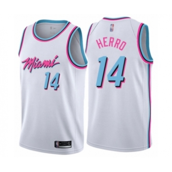 Youth Miami Heat #14 Tyler Herro Swingman White Basketball Jersey - City Edition - Ujersey