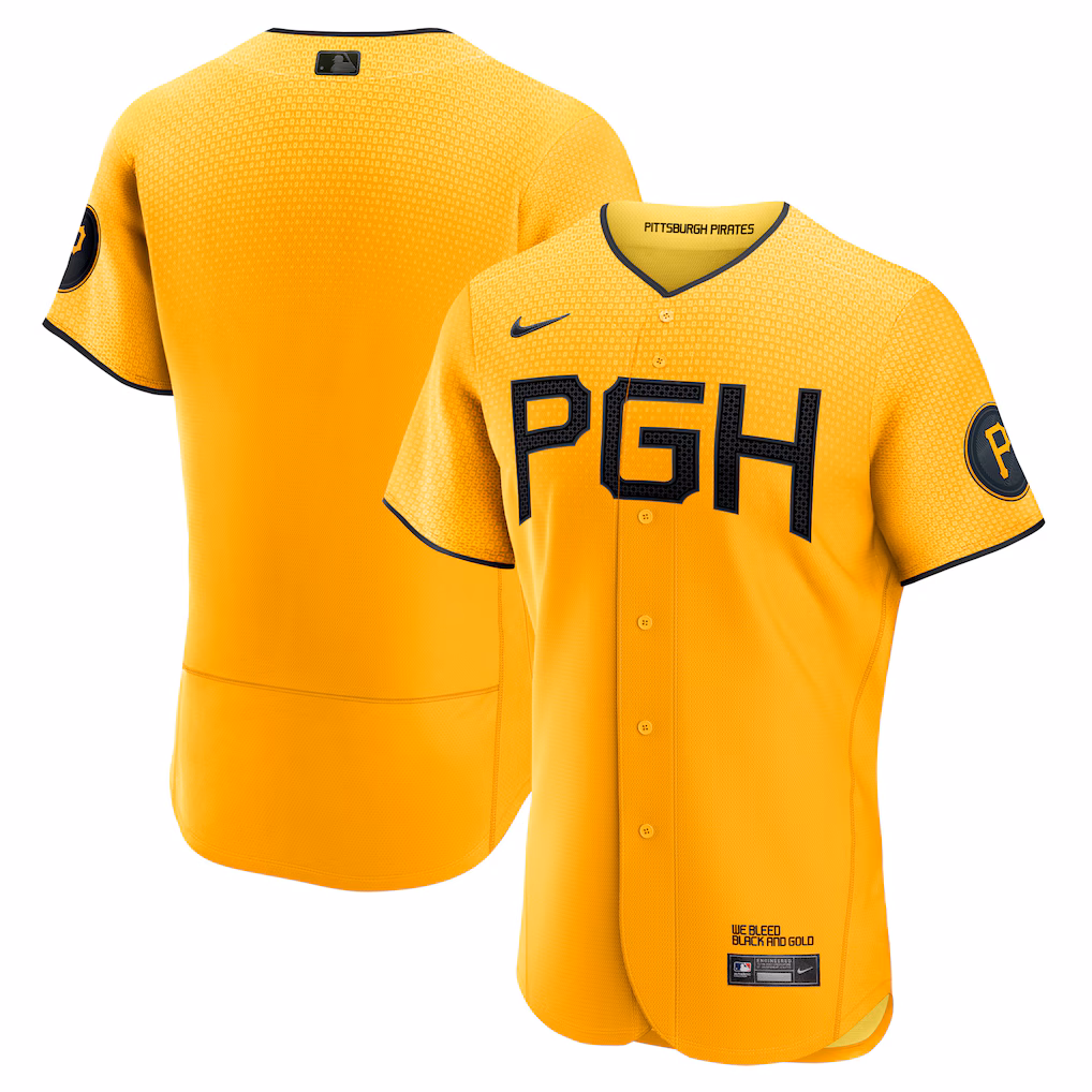 Men's Pittsburgh Pirates Nike Gold City Connect Authentic Jersey - Ujersey Shop