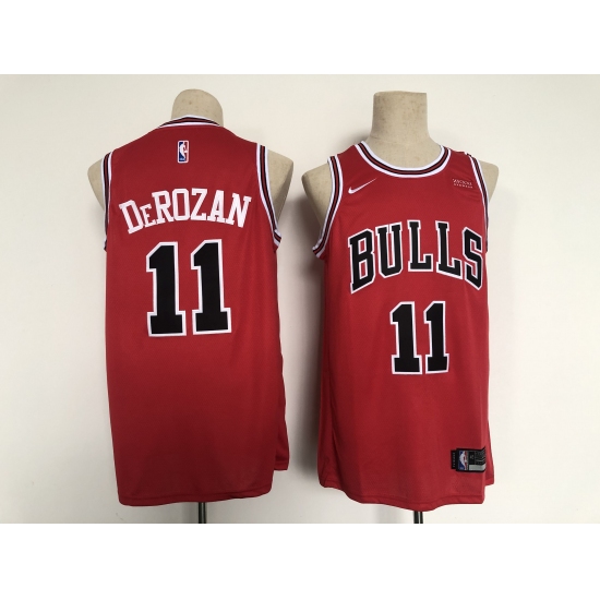Men's Chicago Bulls #11 DeMar DeRozan Red Stitched Basketball Jersey - Ujersey