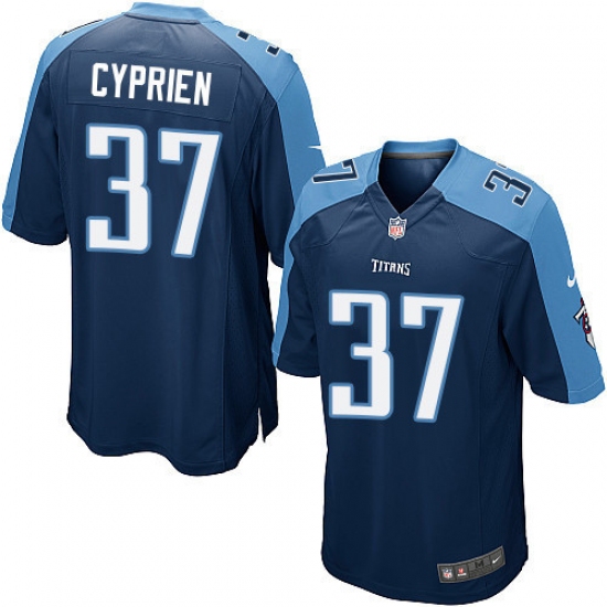 Men's Nike Tennessee Titans #37 Johnathan Cyprien Game Navy Blue Alternate NFL Jersey - Ujersey