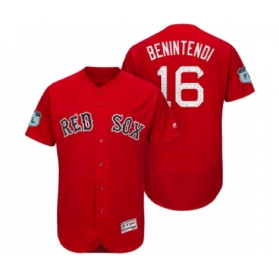 Men's Boston Red Sox Andrew Benintendi #16 Scarlet 2017 Spring Training Flex Base Jersey - Ujersey