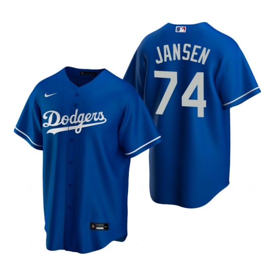 Men's Nike Los Angeles Dodgers #74 Kenley Jansen Royal Alternate Stitched Baseball Jersey - Ujersey