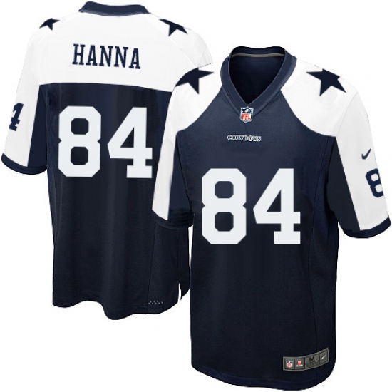 Men's Nike Dallas Cowboys #84 James Hanna Game Navy Blue Throwback Alternate NFL Jersey - Ujersey