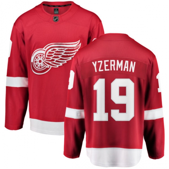 Youth Detroit Red Wings #19 Steve Yzerman Fanatics Branded Red Home Breakaway NHL Jersey - Ujersey