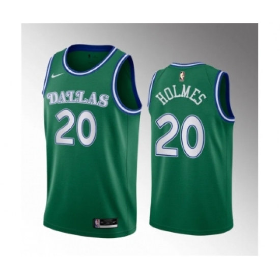 Men's Dallas Mavericks #20 Richaun Holmes Green 2023 Draft Classic Edition Stitched Basketball Jersey - Ujersey