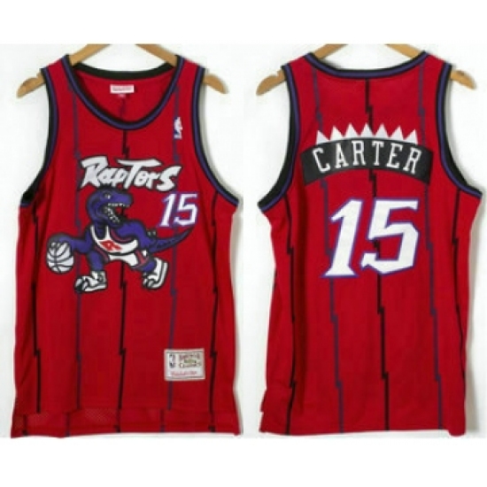 Men's Toronto Raptors #15 Vince Carter 1998-99 Red Hardwood Classics Soul Swingman Throwback Jersey - Ujersey