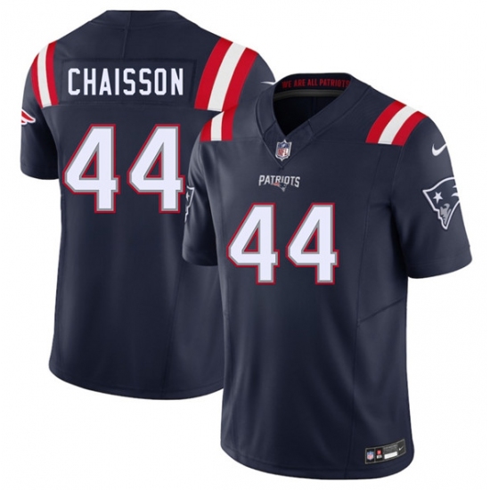 Men's New England Patriots #44 K'Lavon Chaisson Navy 2025 F.U.S.E. Vapor Limited Football Stitched Jersey - Ujersey