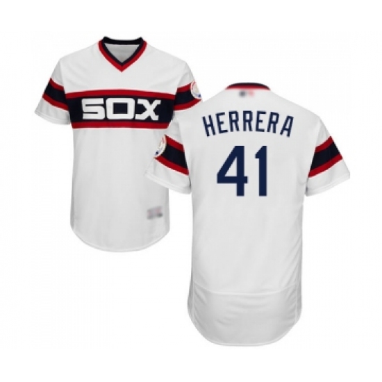 Men's Chicago White Sox #41 Kelvin Herrera White Alternate Flex Base Authentic Collection Baseball Jersey - Ujersey