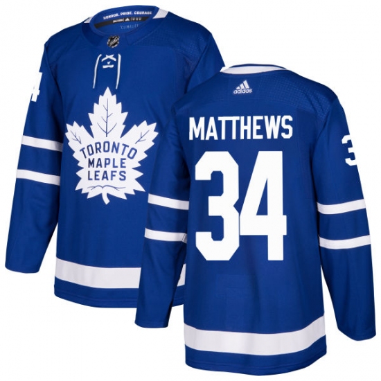 Men's Adidas Toronto Maple Leafs #34 Auston Matthews Premier Royal Blue Home NHL Jersey - Ujersey
