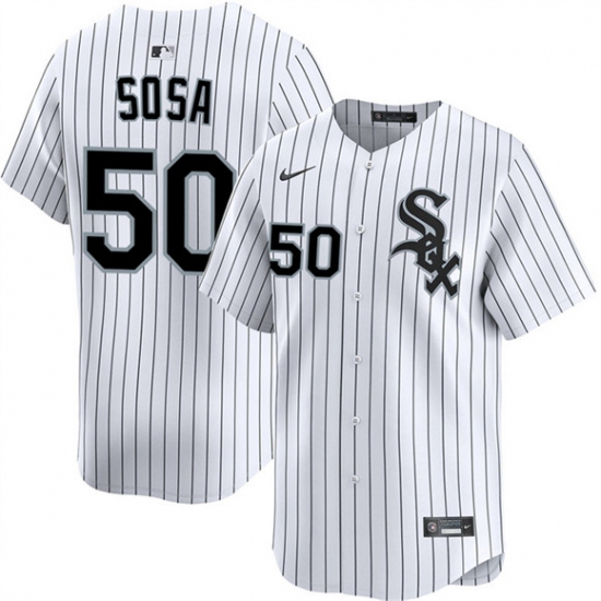 Men's Chicago White Sox #50 Lenyn Sosa White 2025 Home Limited Stitched Baseball Jersey - Ujersey