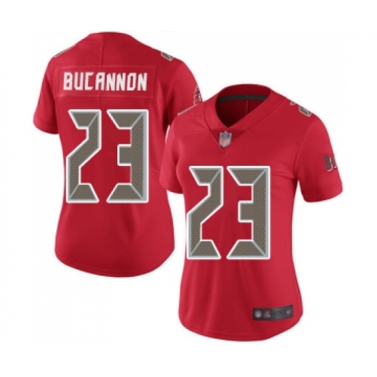 Women's Tampa Bay Buccaneers #23 Deone Bucannon Limited Red Rush Vapor Untouchable Football Jersey - Ujersey