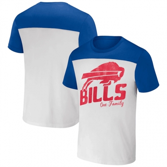 Men's Buffalo Bills Cream Blue X Darius Rucker Collection Colorblocked T Shirt - Ujersey
