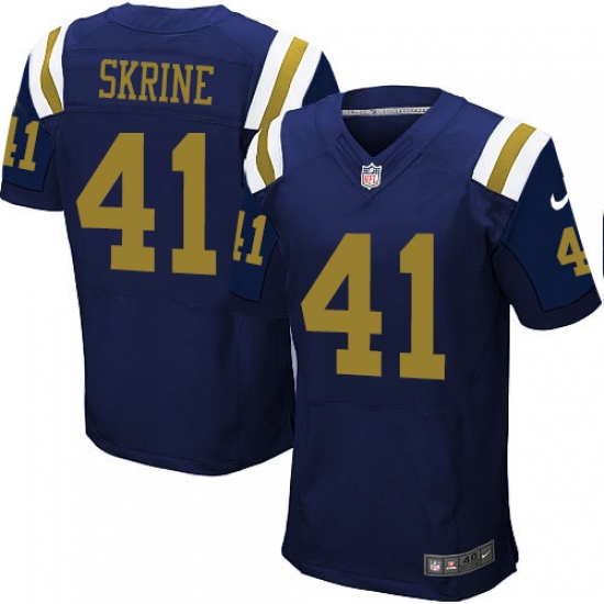 Men's Nike New York Jets #41 Buster Skrine Elite Navy Blue Alternate NFL Jersey - Ujersey