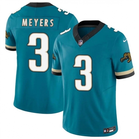 Men's Jacksonville Jaguars #3 Jokobi Meyers Teal 2025 F.U.S.E. Prowler Throwback Vapor Limited Football Stitched Jersey - Ujersey