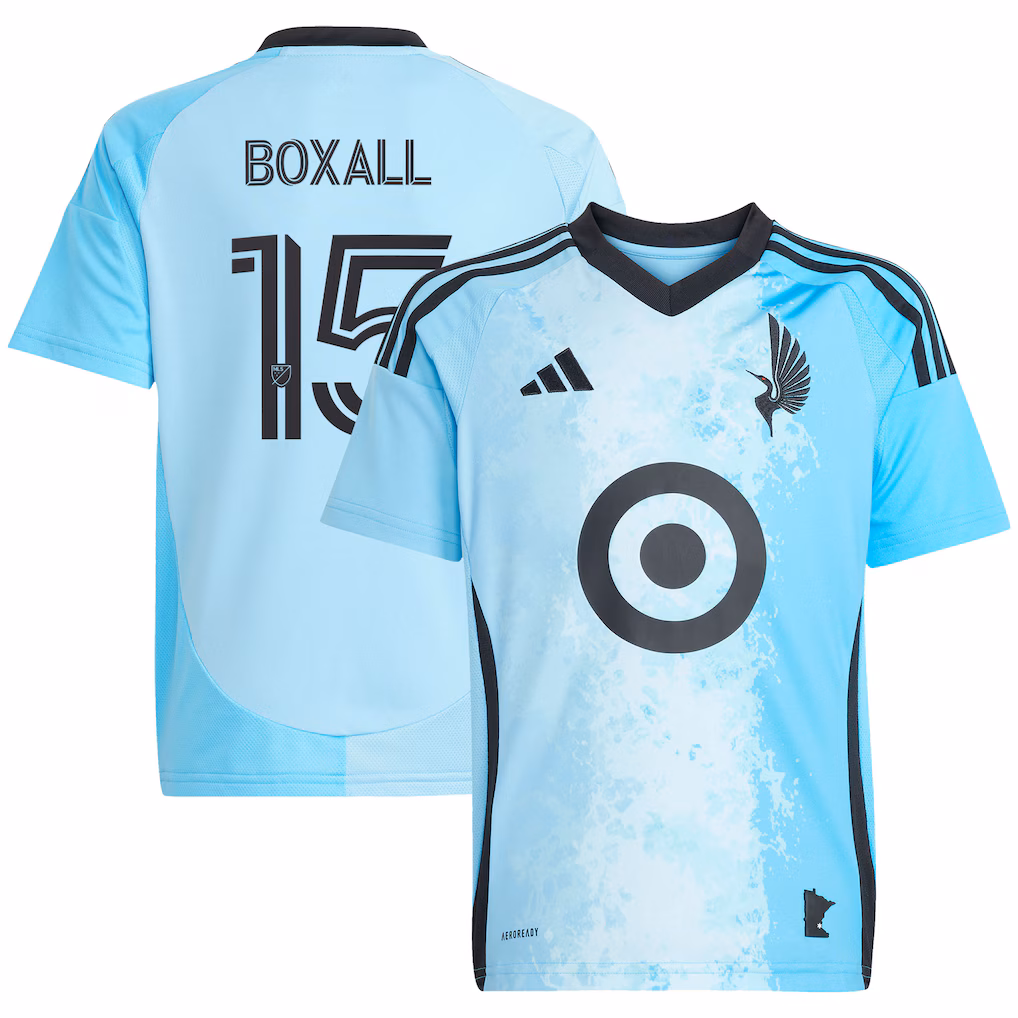 Youth Minnesota United FC Michael Boxall adidas Blue 2025 CONVERGENCE Replica Jersey