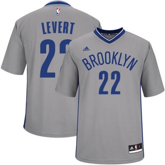 Men's Adidas Brooklyn Nets #22 Caris LeVert Authentic Gray Alternate NBA Jersey - Ujersey