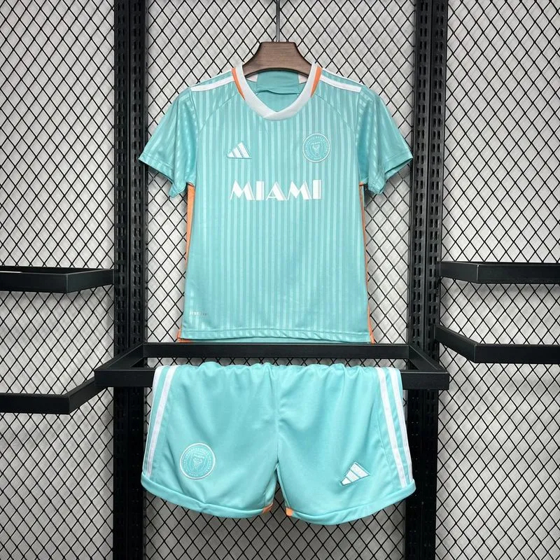 Inter Miami Soccer Jersey Third Away Kids Kit Jersey+Shorts 2024 - Ujersey NHL