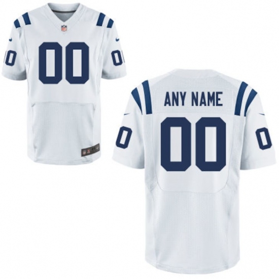 Men's Indianapolis Colts Nike White Custom Elite Jersey - Ujersey