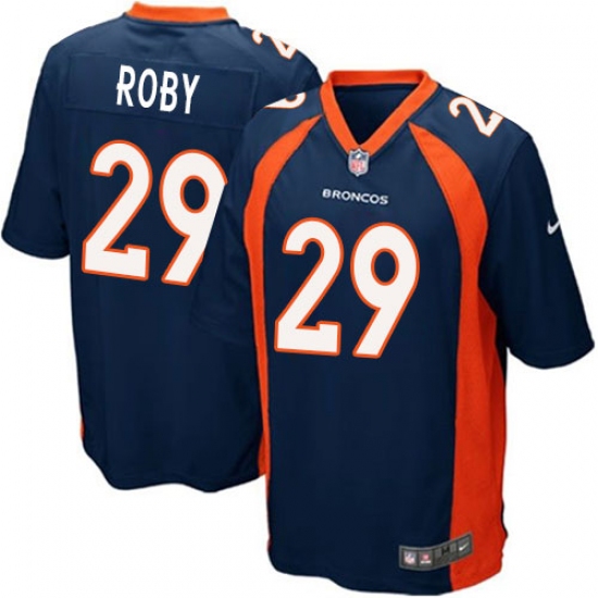 Men's Nike Denver Broncos #29 Bradley Roby Game Navy Blue Alternate NFL Jersey - Ujersey