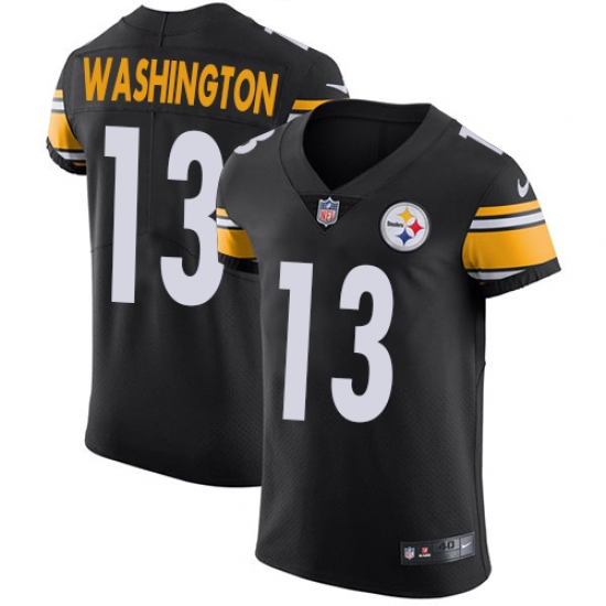 Men's Nike Pittsburgh Steelers #13 James Washington Black Team Color Vapor Untouchable Elite Player NFL Jersey - Ujersey