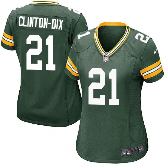 Women's Nike Green Bay Packers #21 Ha Ha Clinton-Dix Game Green Team Color NFL Jersey - Ujersey