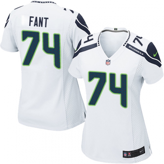 Women's Nike Seattle Seahawks #74 George Fant Game White NFL Jersey - Ujersey