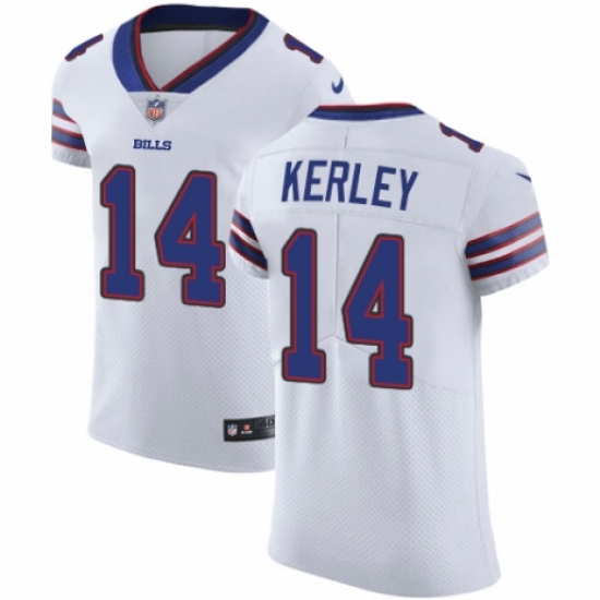 Men's Nike Buffalo Bills #14 Jeremy Kerley White Vapor Untouchable Elite Player NFL Jersey - Ujersey