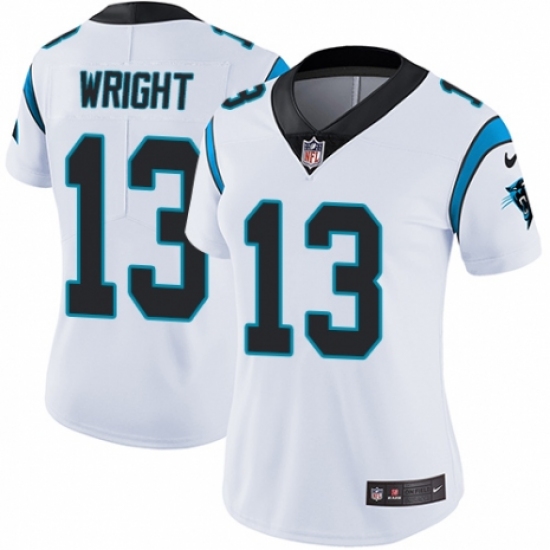 Women's Nike Carolina Panthers #13 Jarius Wright White Vapor Untouchable Limited Player NFL Jersey - Ujersey