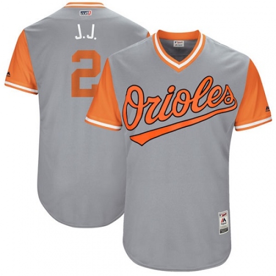 Men's Majestic Baltimore Orioles #2 J.J. Hardy 
