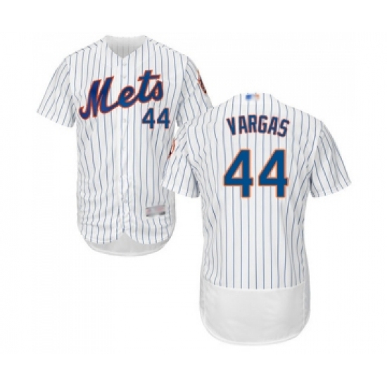 Men's New York Mets #44 Jason Vargas White Home Flex Base Authentic Collection Baseball Jersey - Ujersey