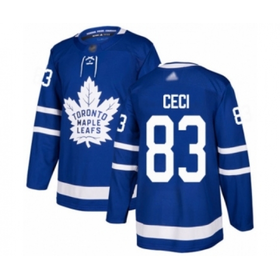 Men's Toronto Maple Leafs #83 Cody Ceci Authentic Royal Blue Home Hockey Jersey - Ujersey