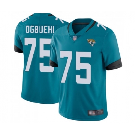Men's Jacksonville Jaguars #75 Cedric Ogbuehi Teal Green Alternate Vapor Untouchable Limited Player Football Jersey - Ujersey