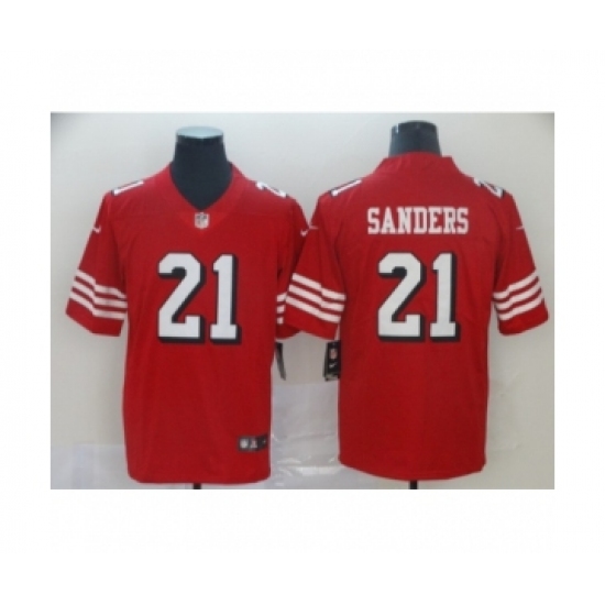 Men's San Francisco 49ers #21 Deion Sanders Limited Red Rush Vapor Untouchable Football Jerseys - Ujersey