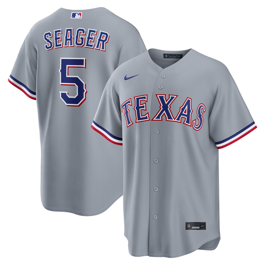 Men's Texas Rangers Corey Seager Nike Gray Road Replica Jersey - Ujersey