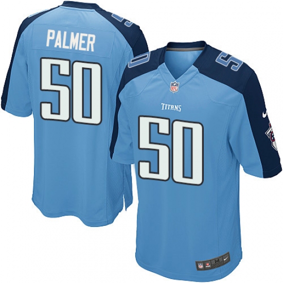 Men's Nike Tennessee Titans #50 Nate Palmer Game Light Blue Team Color NFL Jersey - Ujersey