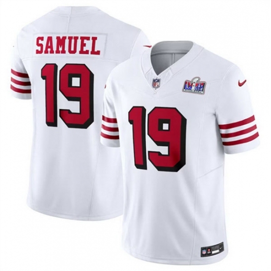 Youth San Francisco 49ers #19 Deebo Samuel New White 2023 F U S E Vapor Untouchable Limited Stitched Football 2024 Super Bowl LVIII Jersey - Ujersey