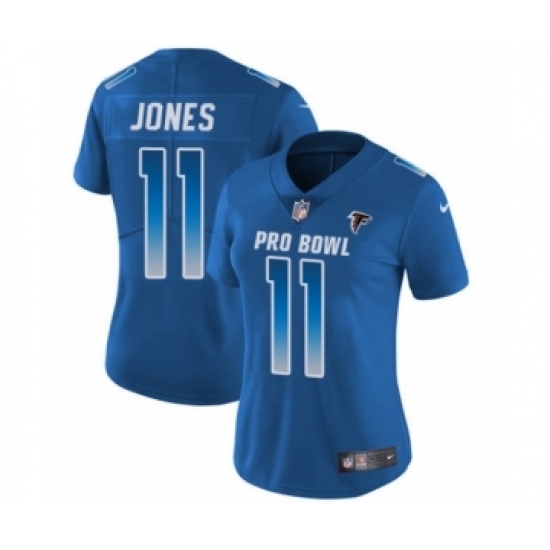 Women's Nike Atlanta Falcons #11 Julio Jones Limited Royal Blue NFC 2019 Pro Bowl NFL Jersey - Ujersey