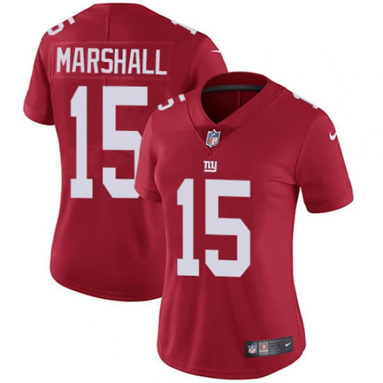 Women's Nike New York Giants #15 Brandon Marshall Red Alternate Vapor Untouchable Limited Player NFL Jersey - Ujersey